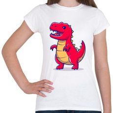 PRINTFASHION Trex dínó - Női póló - Fehér