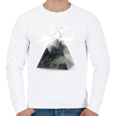 PRINTFASHION Triangle - Férfi pulóver - Fehér