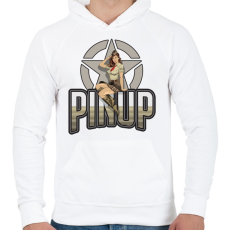 PRINTFASHION Tribute - Férfi kapucnis pulóver - Fehér
