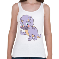 PRINTFASHION Triceratopsz - Női atléta - Fehér