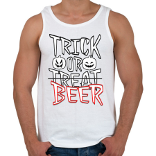 PRINTFASHION Trick or Beer - Férfi atléta - Fehér atléta, trikó