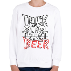 PRINTFASHION Trick or Beer - Gyerek pulóver - Fehér