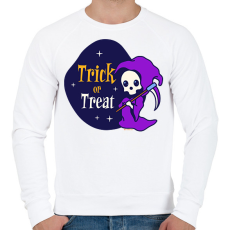 PRINTFASHION Trick or Treat 2 - Férfi pulóver - Fehér