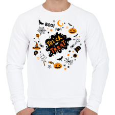 PRINTFASHION Trick or Treat - Férfi pulóver - Fehér férfi pulóver, kardigán