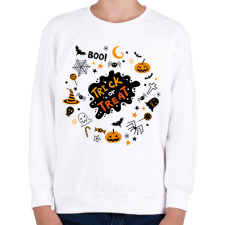 PRINTFASHION Trick or Treat - Gyerek pulóver - Fehér gyerek pulóver, kardigán