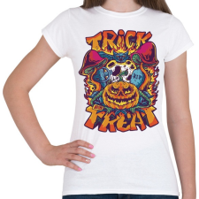 PRINTFASHION Trick or treat halloween - Női póló - Fehér női póló