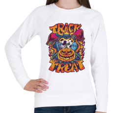 PRINTFASHION Trick or treat halloween - Női pulóver - Fehér