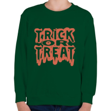 PRINTFASHION Trick or Treat véres - Gyerek pulóver - Sötétzöld gyerek pulóver, kardigán