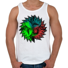 PRINTFASHION trio mandala - Férfi atléta - Fehér