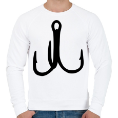 PRINTFASHION triple fishing hooks - Férfi pulóver - Fehér