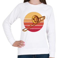 PRINTFASHION Trombita - Női pulóver - Fehér