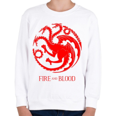PRINTFASHION Trónok harca - Gyerek pulóver - Fehér