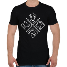 PRINTFASHION Trónok harca klánok - Férfi póló - Fekete