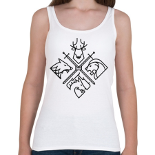 PRINTFASHION Trónok harca klánok - Női atléta - Fehér női trikó