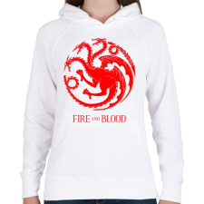 PRINTFASHION Trónok harca - Női kapucnis pulóver - Fehér női pulóver, kardigán