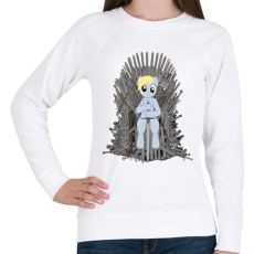 PRINTFASHION Trónok harca póni - Női pulóver - Fehér