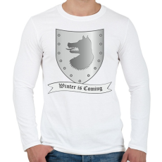 PRINTFASHION Trónok harca - Stark címer - Férfi hosszú ujjú póló - Fehér