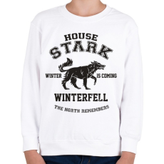 PRINTFASHION Trónok harca: Stark house - Gyerek pulóver - Fehér