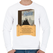 PRINTFASHION Trónok harca társasjáték - Férfi pulóver - Fehér férfi pulóver, kardigán