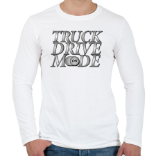 PRINTFASHION Truck drive mode - Férfi hosszú ujjú póló - Fehér férfi póló