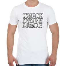 PRINTFASHION Truck drive mode - Férfi póló - Fehér