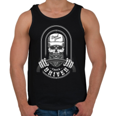 PRINTFASHION Truck driver - Fehér - Férfi atléta - Fekete