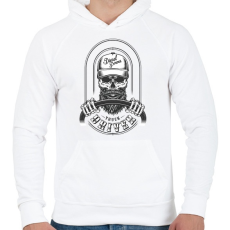 PRINTFASHION Truck driver - Fekete - Férfi kapucnis pulóver - Fehér