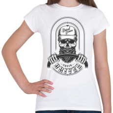 PRINTFASHION Truck driver - Fekete - Női póló - Fehér