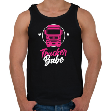 PRINTFASHION Trucker Babe - Férfi atléta - Fekete