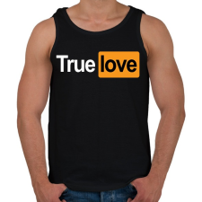 PRINTFASHION True Love - Férfi atléta - Fekete atléta, trikó