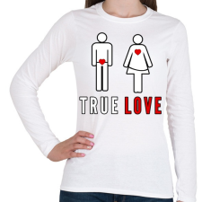 PRINTFASHION True love - Női hosszú ujjú póló - Fehér női póló