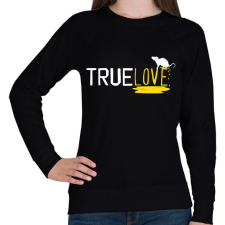 PRINTFASHION True love - Női pulóver - Fekete női pulóver, kardigán