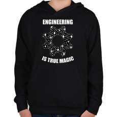 PRINTFASHION True magic - Gyerek kapucnis pulóver - Fekete