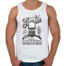 PRINTFASHION Truking driver - Fekete - Férfi atléta - Fehér