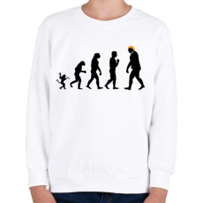 PRINTFASHION Trump evolúció - Gyerek pulóver - Fehér