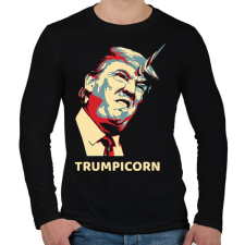 PRINTFASHION Trump unikornis - Férfi hosszú ujjú póló - Fekete férfi póló