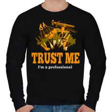 PRINTFASHION trust me - Férfi pulóver - Fekete
