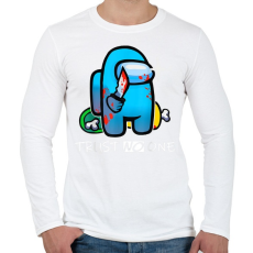 PRINTFASHION Trust no one - Among us - Férfi hosszú ujjú póló - Fehér