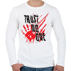 PRINTFASHION Trust no one - Férfi hosszú ujjú póló - Fehér
