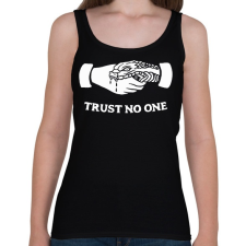PRINTFASHION Trust no one! - Női atléta - Fekete női trikó