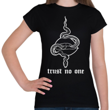 PRINTFASHION Trust no one - Női póló - Fekete női póló