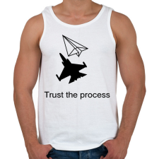 PRINTFASHION Trust the process - Férfi atléta - Fehér atléta, trikó