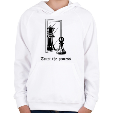 PRINTFASHION Trust the process - Gyerek kapucnis pulóver - Fehér gyerek pulóver, kardigán
