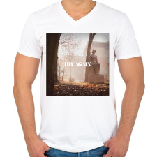PRINTFASHION try again. - Férfi V-nyakú póló - Fehér férfi póló