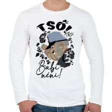 PRINTFASHION Tső Babi néni! - Férfi hosszú ujjú póló - Fehér férfi póló