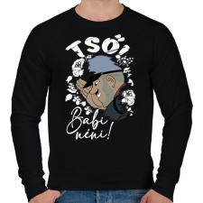 PRINTFASHION Tső Babi néni! - Férfi pulóver - Fekete férfi pulóver, kardigán