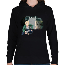PRINTFASHION Tsunade - Női kapucnis pulóver - Fekete