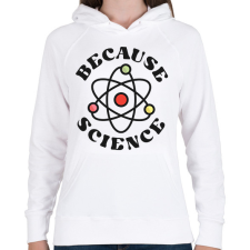 PRINTFASHION Tudomány - Női kapucnis pulóver - Fehér női pulóver, kardigán