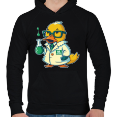 PRINTFASHION Tudós gumikacsa - Férfi kapucnis pulóver - Fekete