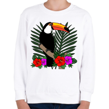 PRINTFASHION Tukán - Gyerek pulóver - Fehér gyerek pulóver, kardigán